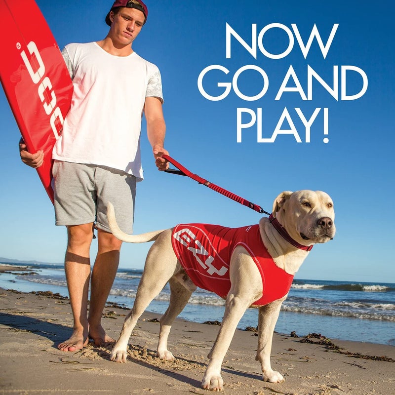 EzyDog Rashguard Vest - Premium Dog Shirt Allowing All-Day Water Use - Tested to Provide 50+ UV Protection - Innovative Design for a Snug, Comfortable Fit (Medium, Red) - Image 5